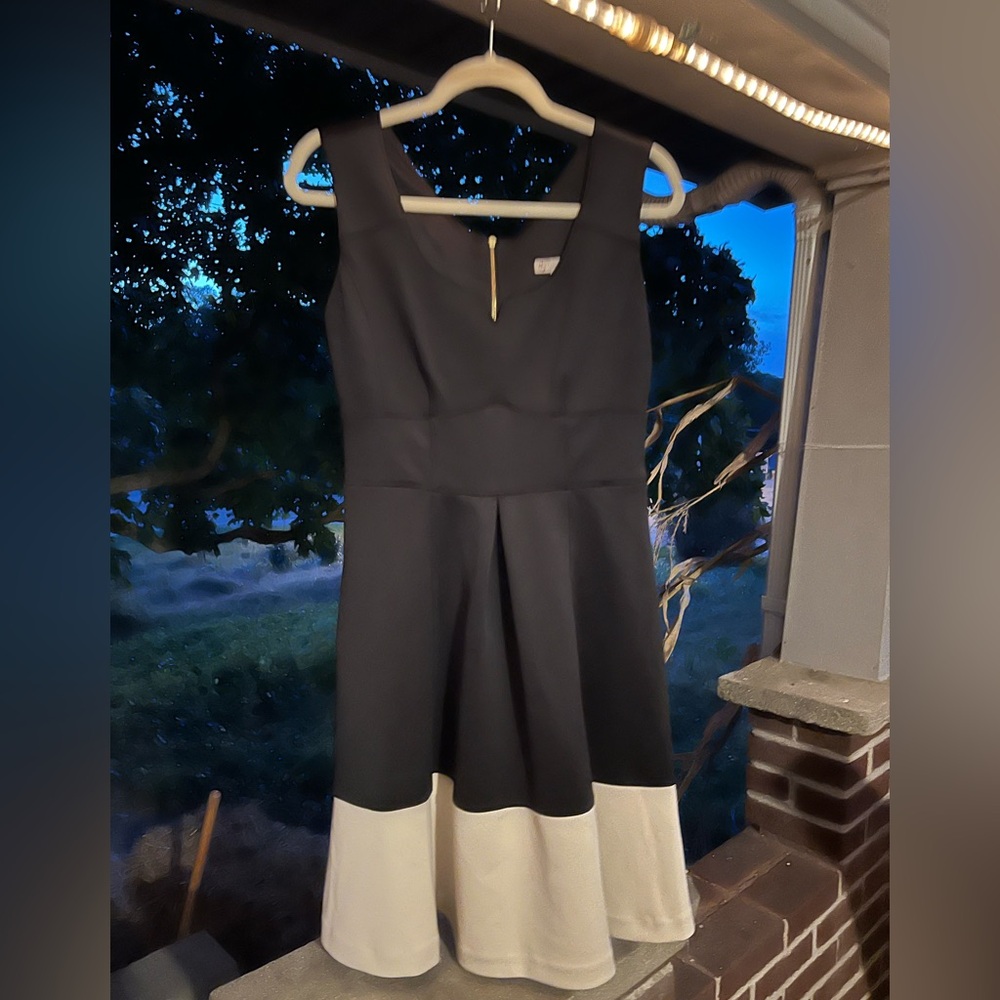 Dress Barn Black and White Knee Length Dress